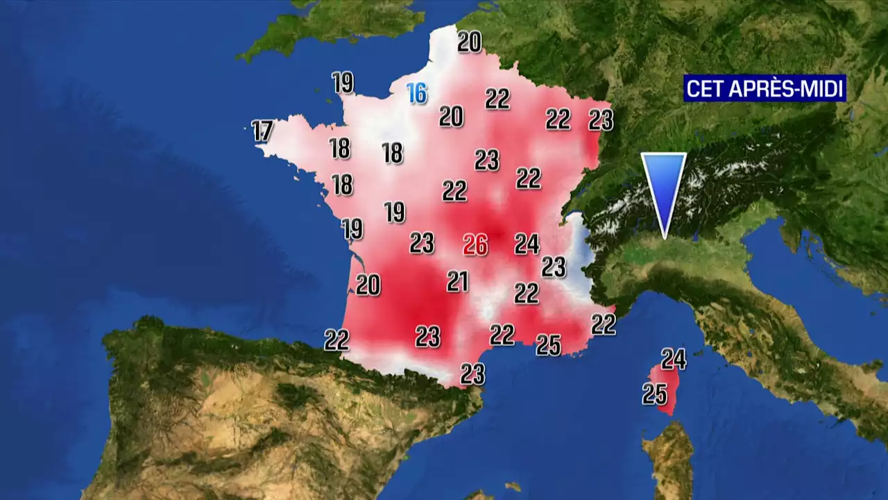 La chaleur s'atténue par l'ouest mais les températures restent douces