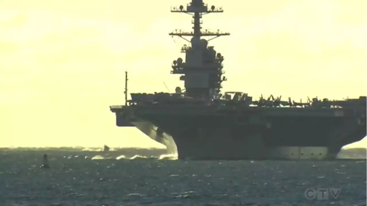 World’s largest aircraft carrier docks in Halifax