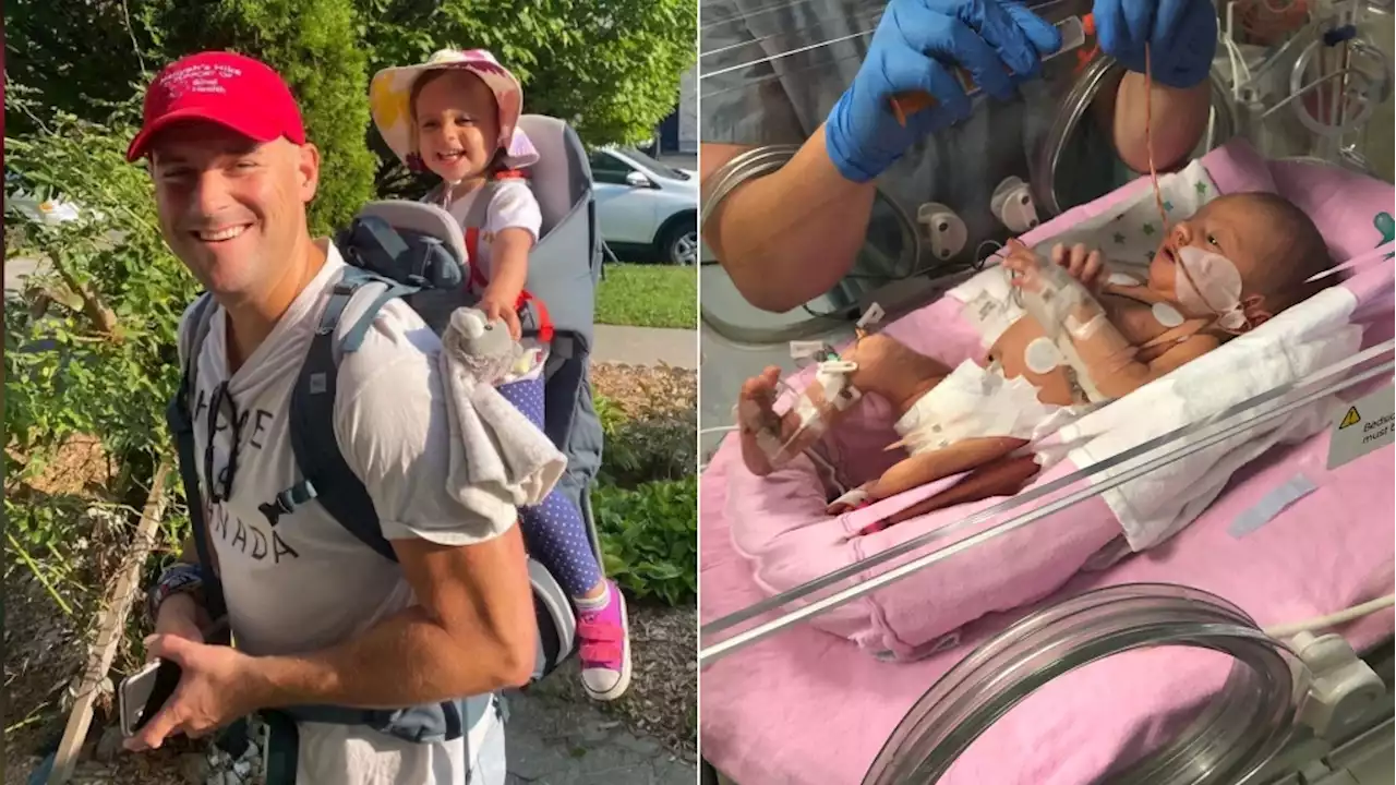 Grateful dad of baby saved at Mount Sinai hiking 85-km loop around Toronto to support NICU