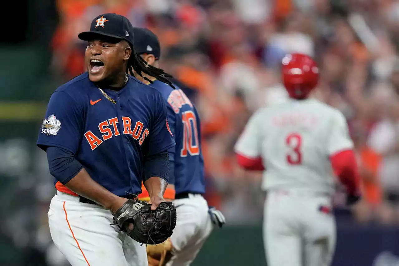 Top photos as Framber Valdez and the Astros won Game 2 of the World Series