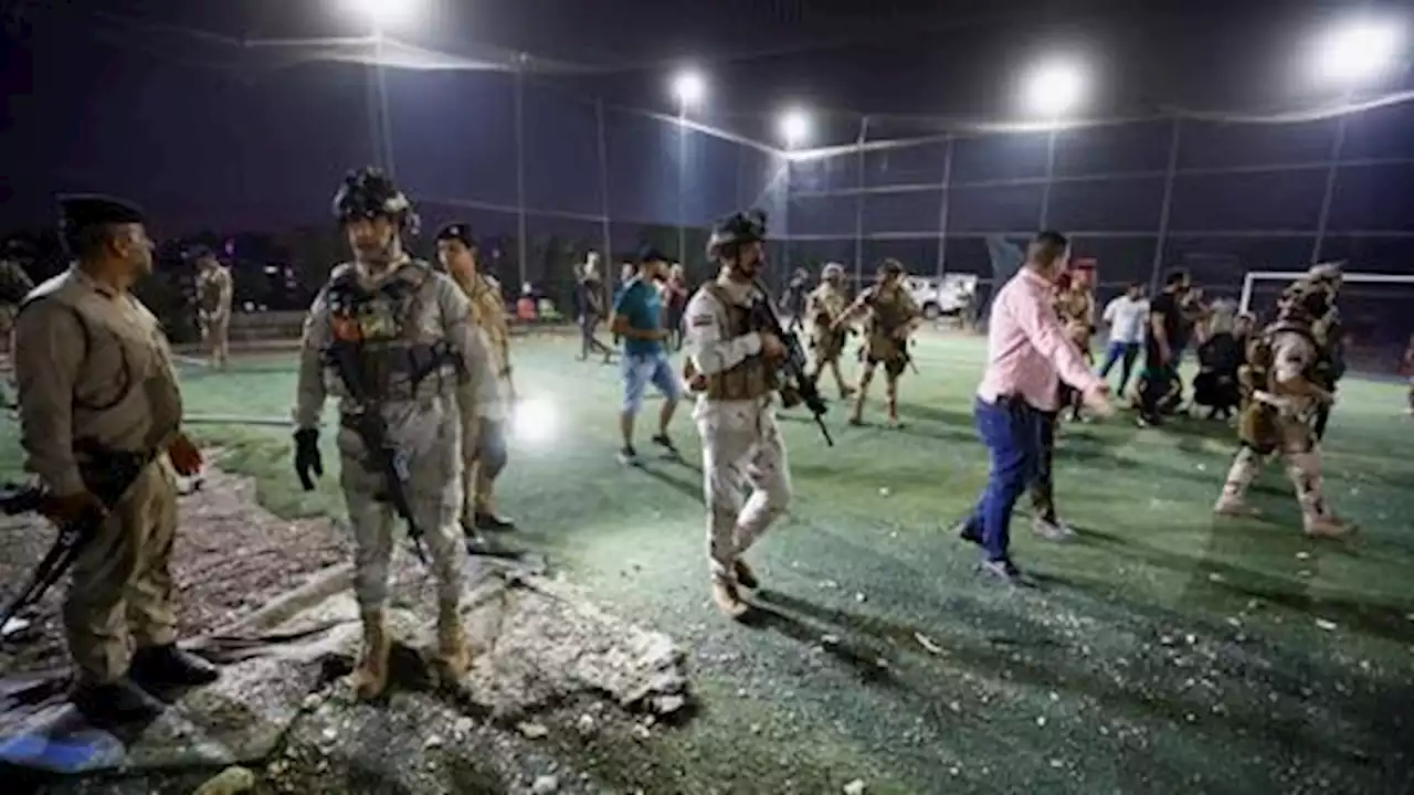 Amateurs playing football among Baghdad blast victims