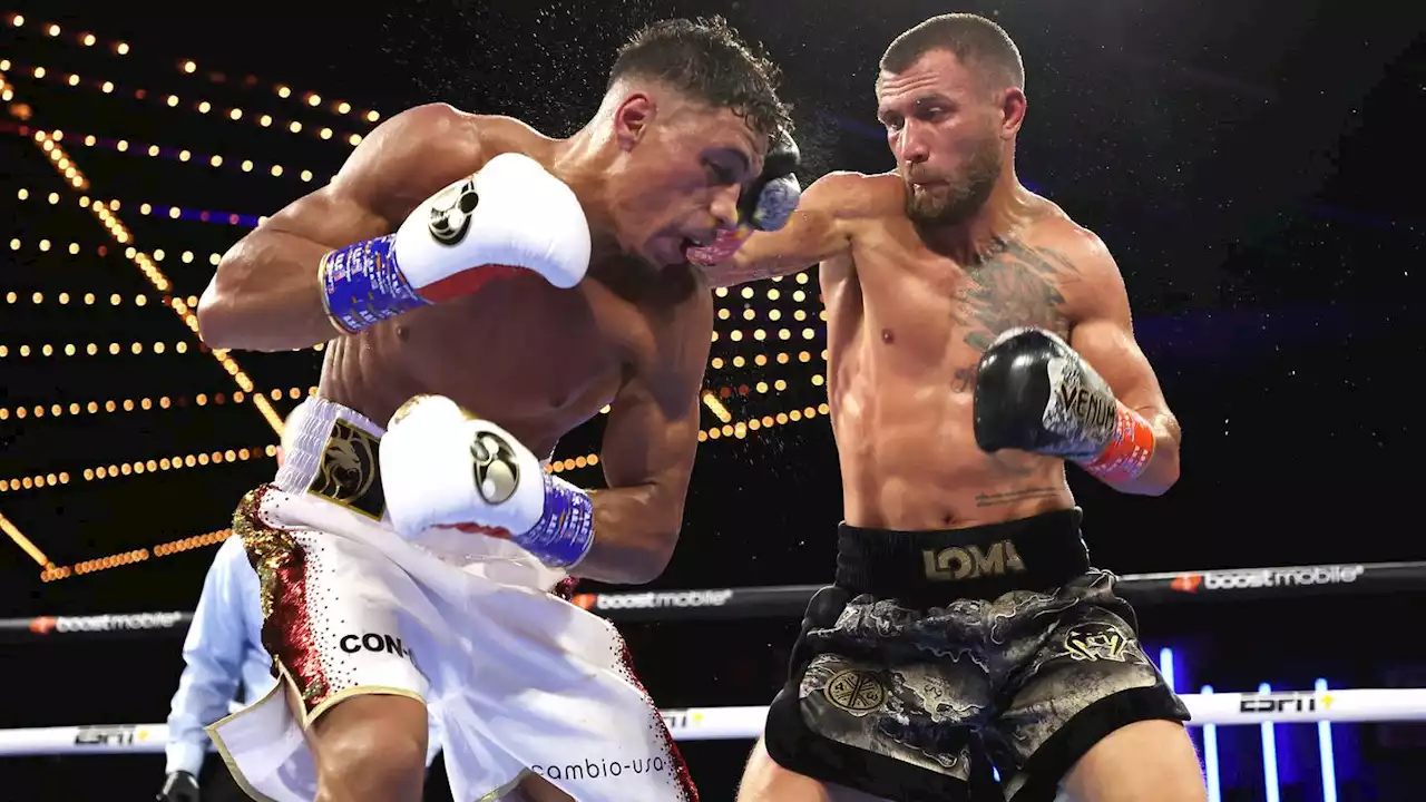 Vasiliy Lomachenko guts out decision victory over Jamaine Ortiz in long-awaited return to the ring