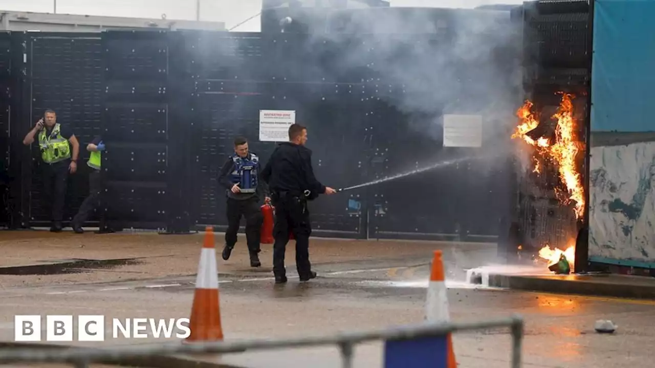 Dover migrant centre: Man found dead near scene of fire attack