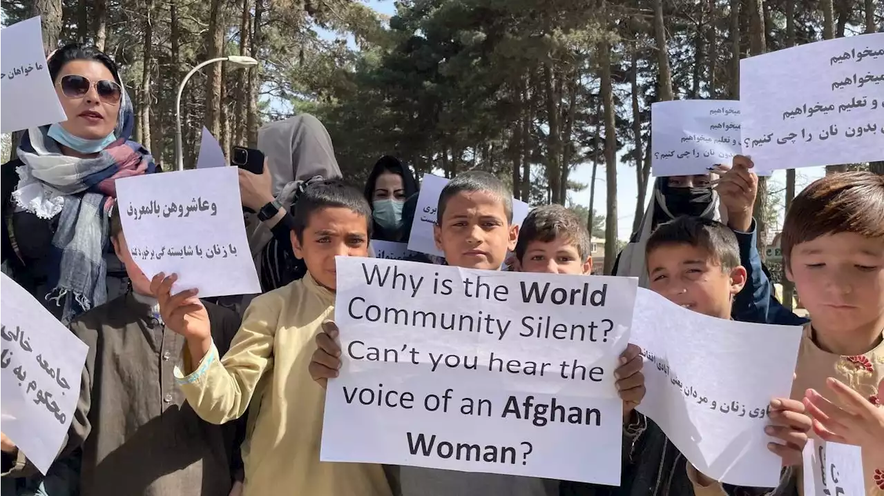 Demonstration in Kabul - Afghanische Frauen verlangen Recht auf Arbeit