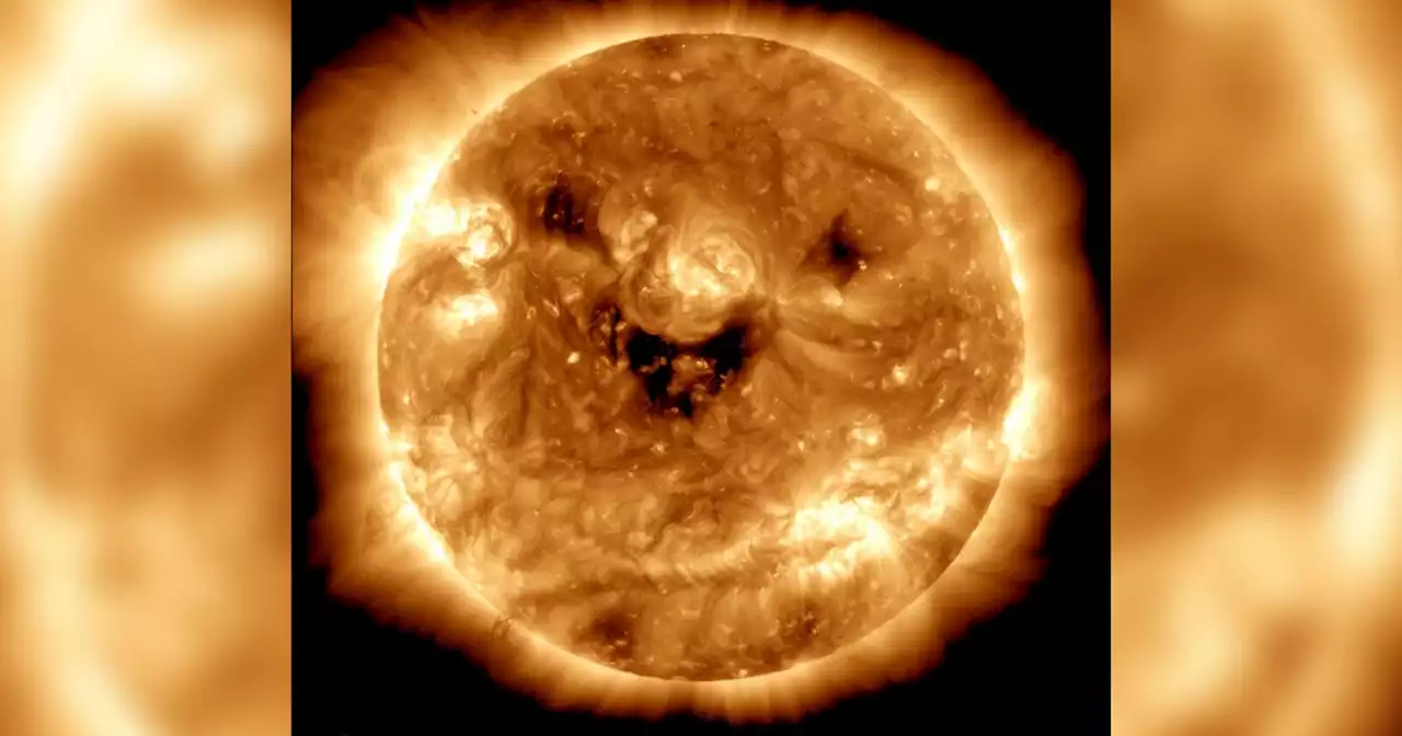 NASA captures 'jack-o'-lantern' image of the sun