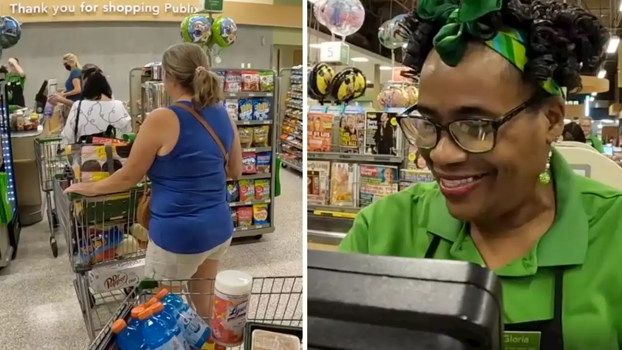 Most shoppers dislike waiting in line, but many gladly wait for this special Florida Publix cashier