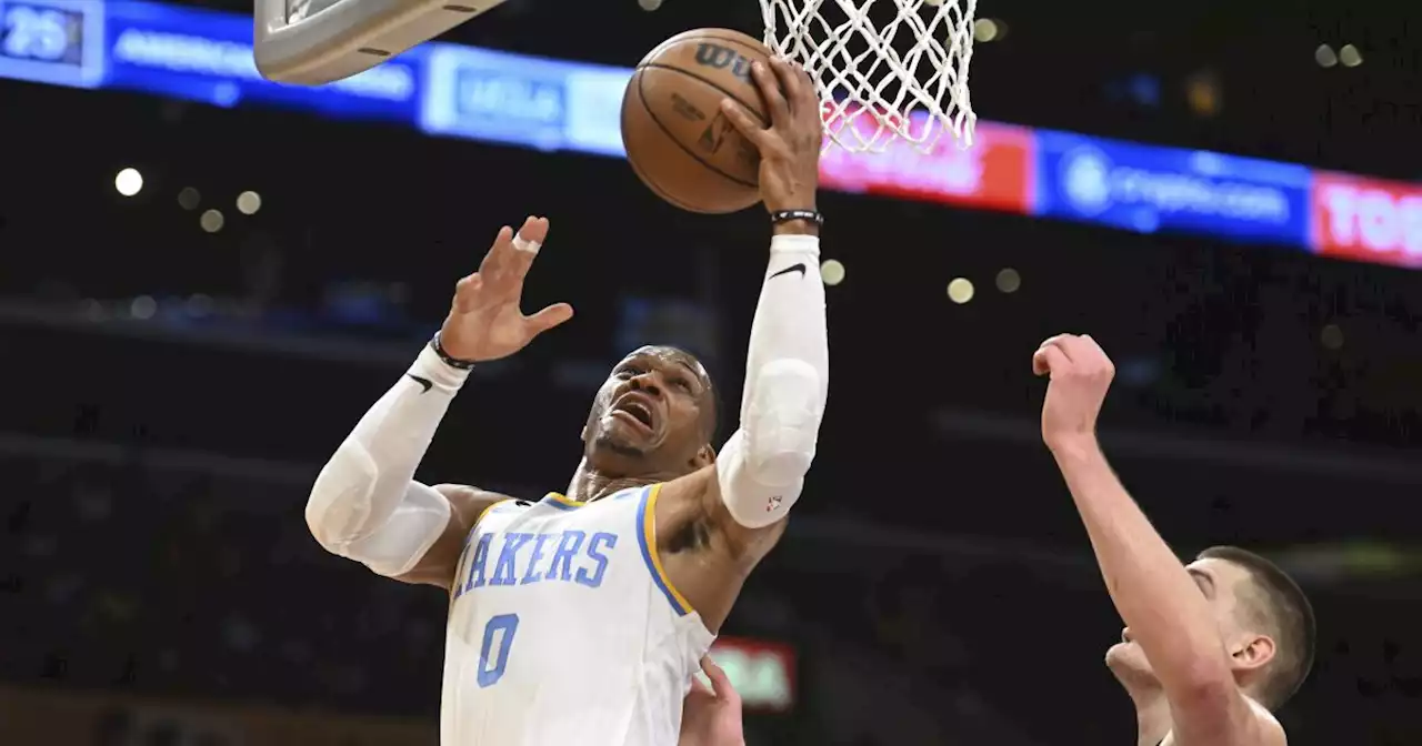 Russell Westbrook injects life into Lakers as they defeat Nuggets for first win