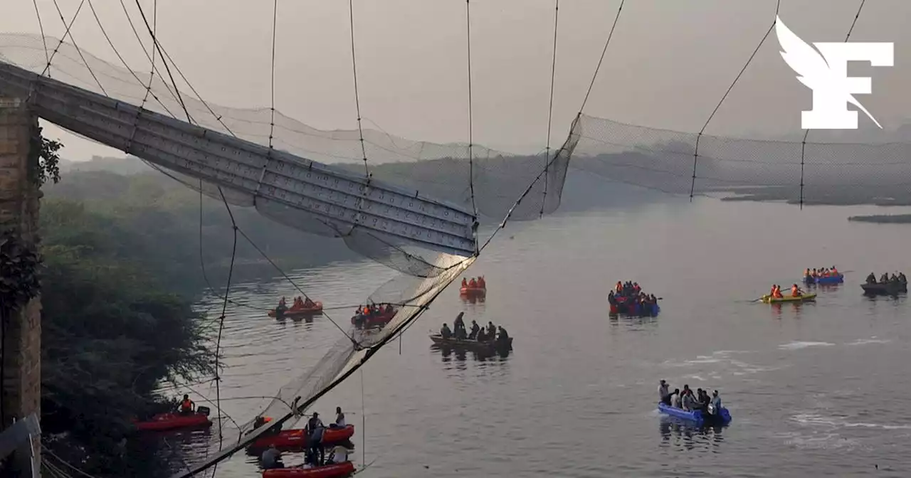 Un pont suspendu s'effondre en Inde : le bilan s'alourdit à 137 morts