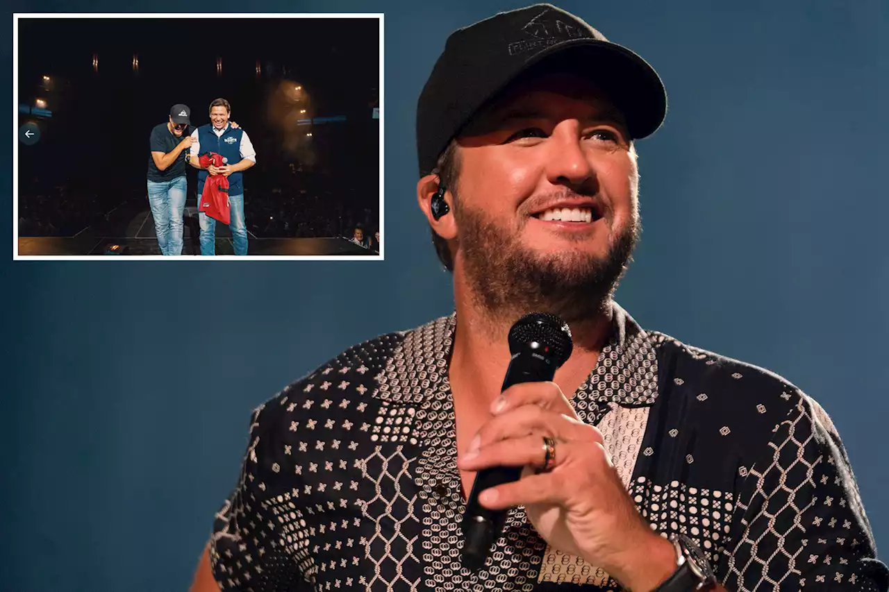 Luke Bryan defends welcoming Gov. Ron DeSantis on stage during benefit concert