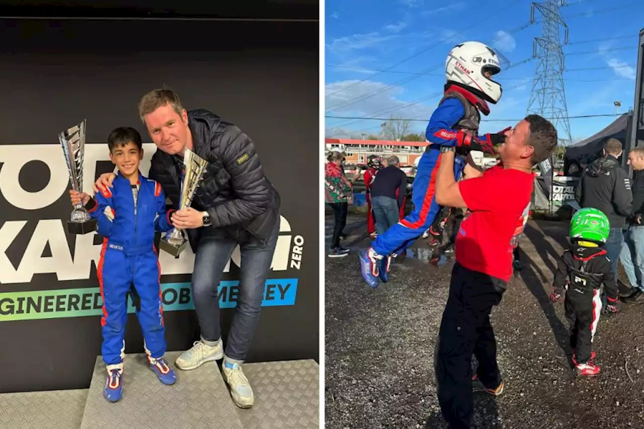 Boy, 7, wins first go-kart race in tough weather