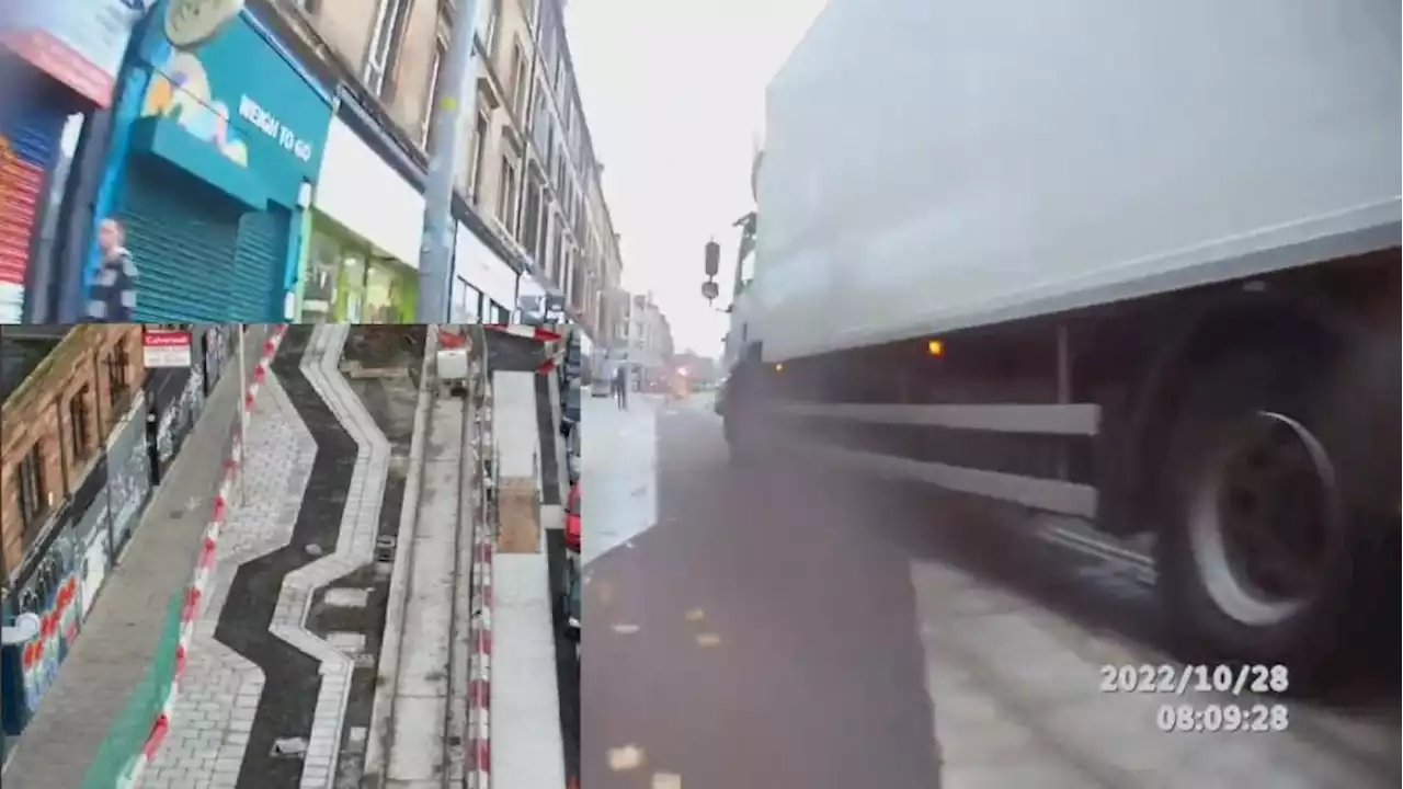 Cyclist narrowly avoids collision as lorry driver mounts bike lane to park in much-criticised infra; 'Embarrassing farce': Fans unimpressed by Tour de France 'criterium'; Colbrelli retires; Weekend round-up + more on the live blog