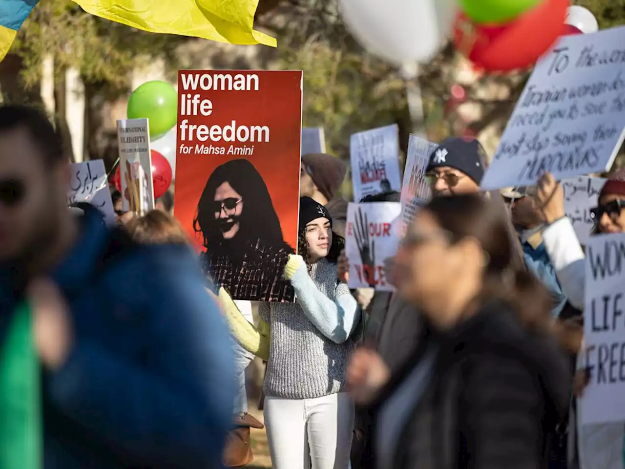 'Human values are the ultimate uniting force': Supporters rally in Saskatoon for women's rights, freedom in Iran