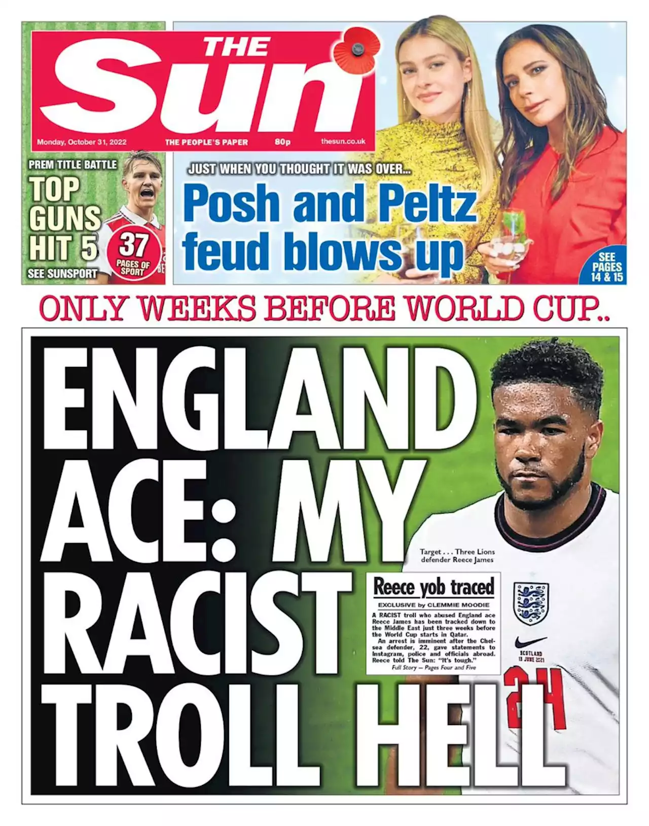 Reece James racist troll tracked down in Middle East before World Cup