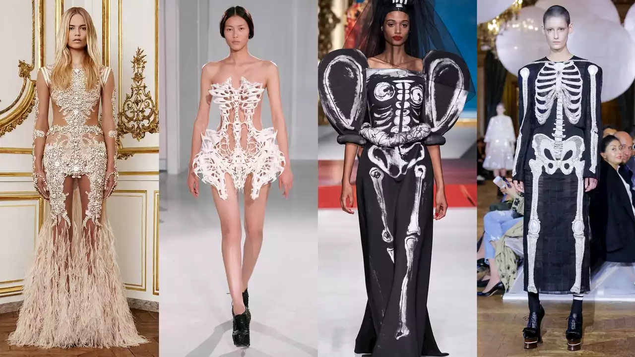 Skelett-Kleid: Das ist der Halloween-Trend 2022 direkt vom Laufsteg