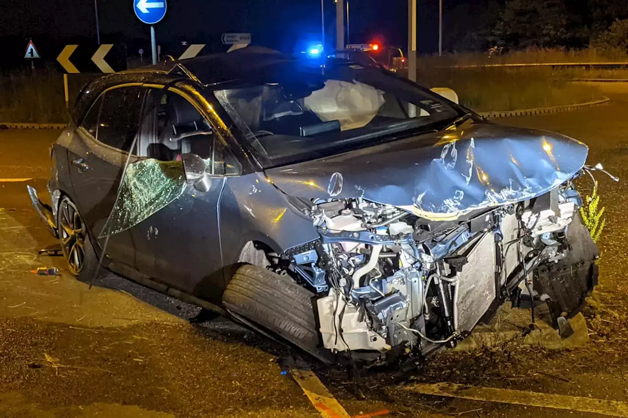 Drug driver fled A64 Yorkshire crash and hid in undergrowth while teenagers were trapped in car