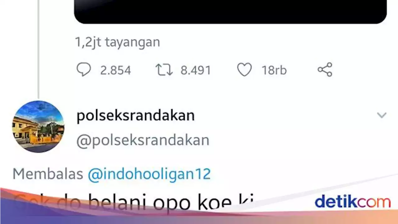 Lini Masa Cuitan Twitter Polsek Srandakan soal Tragedi Kanjuruhan