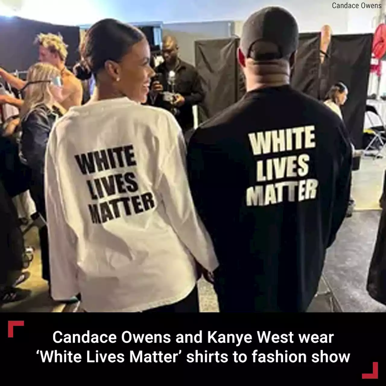 Kanye wears 'White Lives Matter' shirt to Yeezy fashion show in Paris, joined by Candace Owens