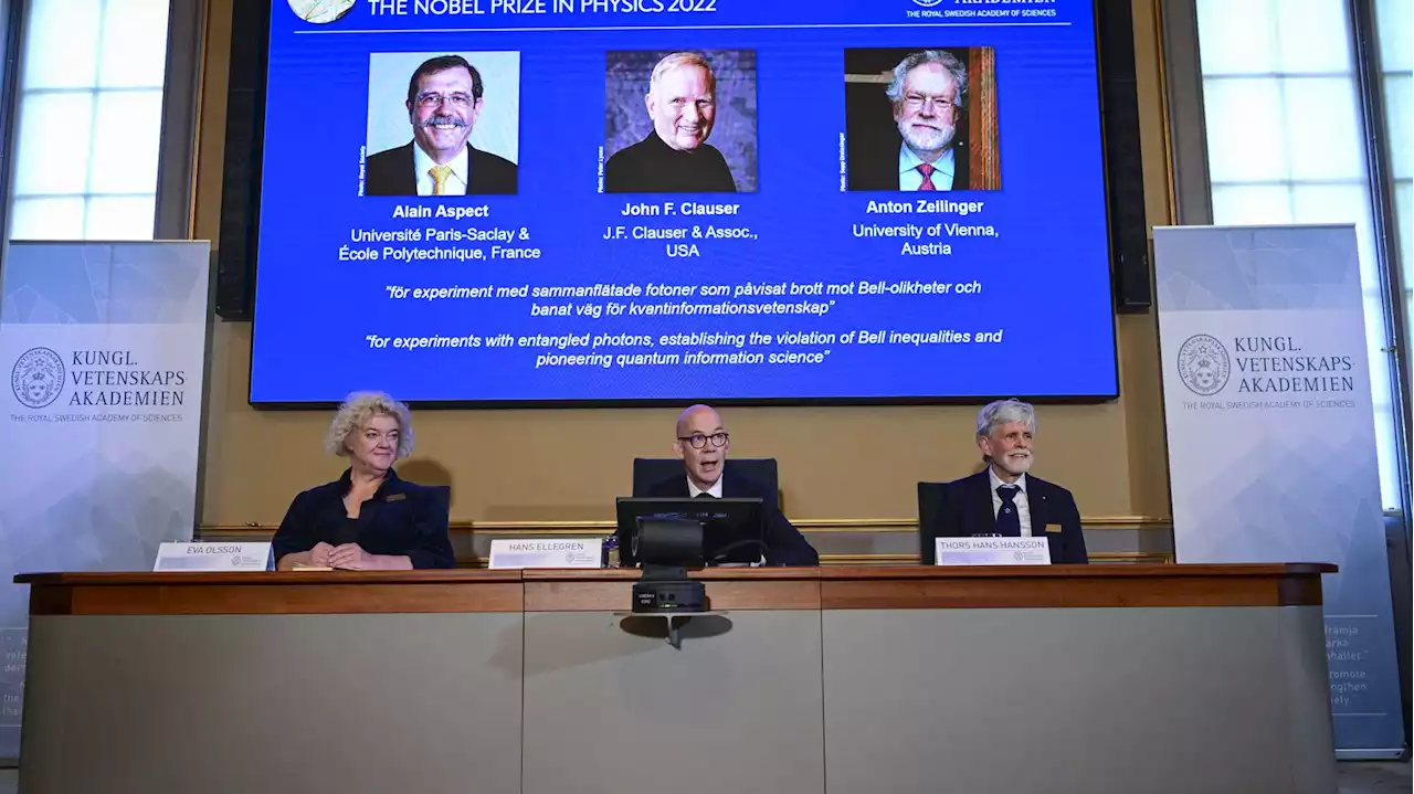 Le prix Nobel de physique récompense trois chercheurs, dont le Français Alain Aspect, pour leurs 'expériences révolutionnaires' sur la mécanique quantique