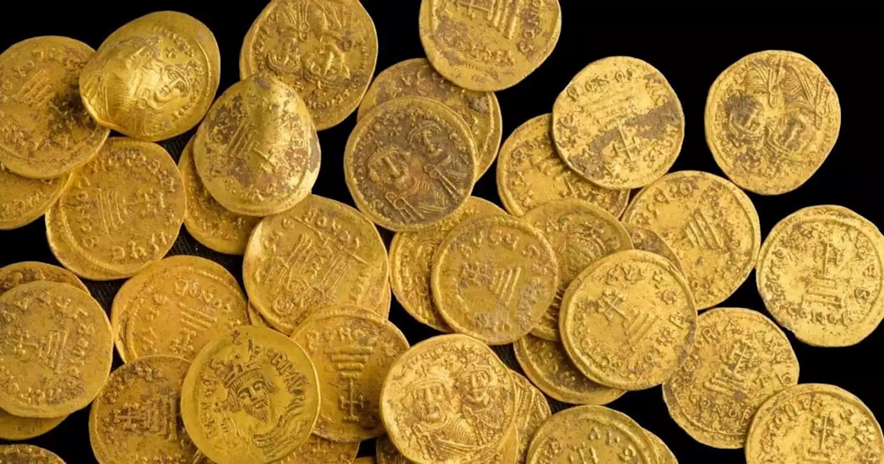 Ancient gold coins found hidden in wall shed light on Byzantine Empire