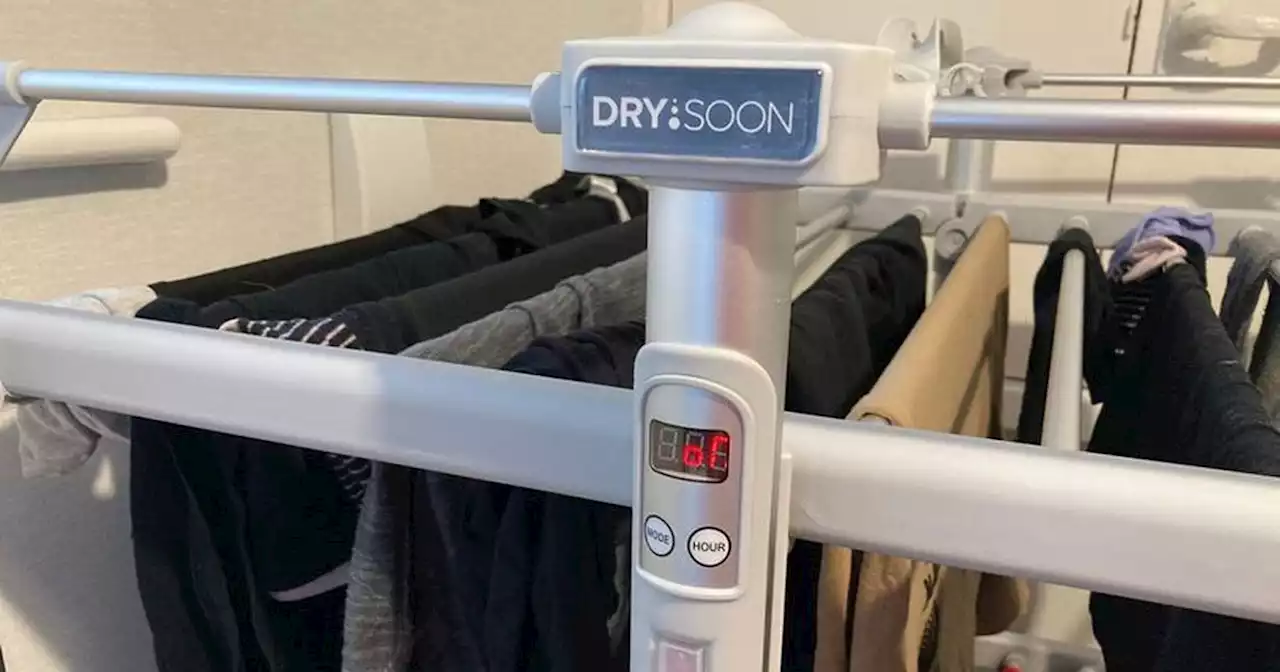 Heated airer that dries washing for 9p an hour keeps room toasty