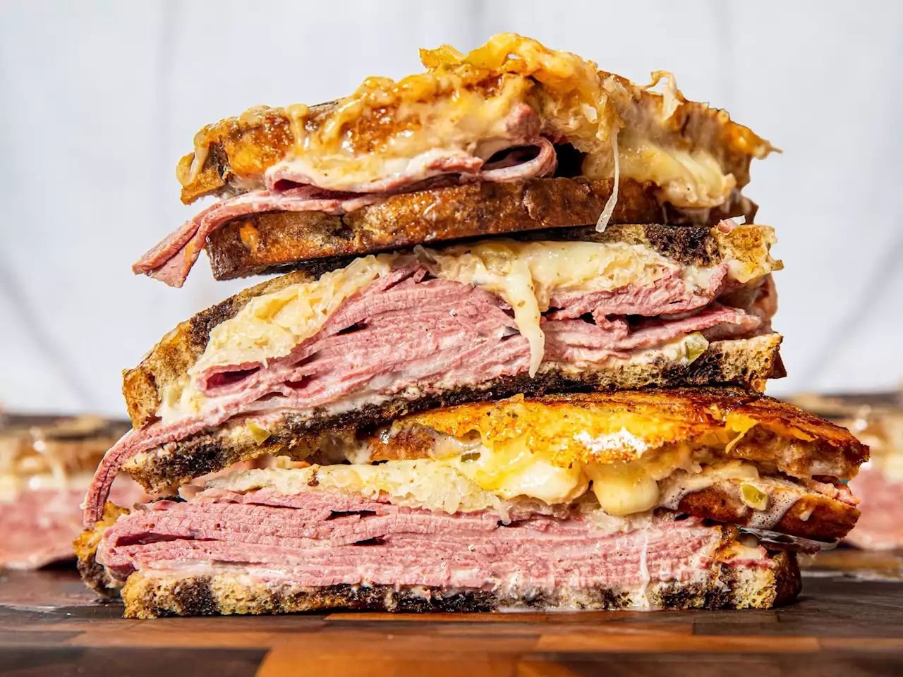 Classic Reuben Sandwiches (Corned Beef on Rye With Sauerkraut and Swiss) Recipe