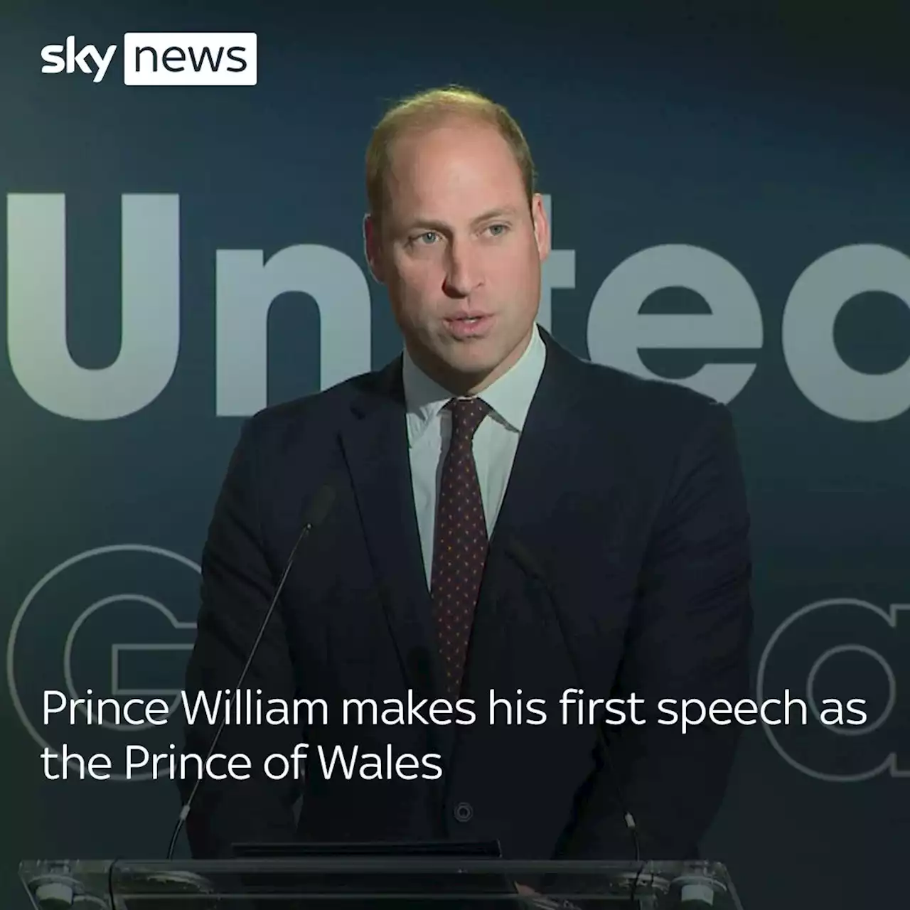 Prince William's first speech as heir honours his 'much-missed grandmother' with commitments on environment