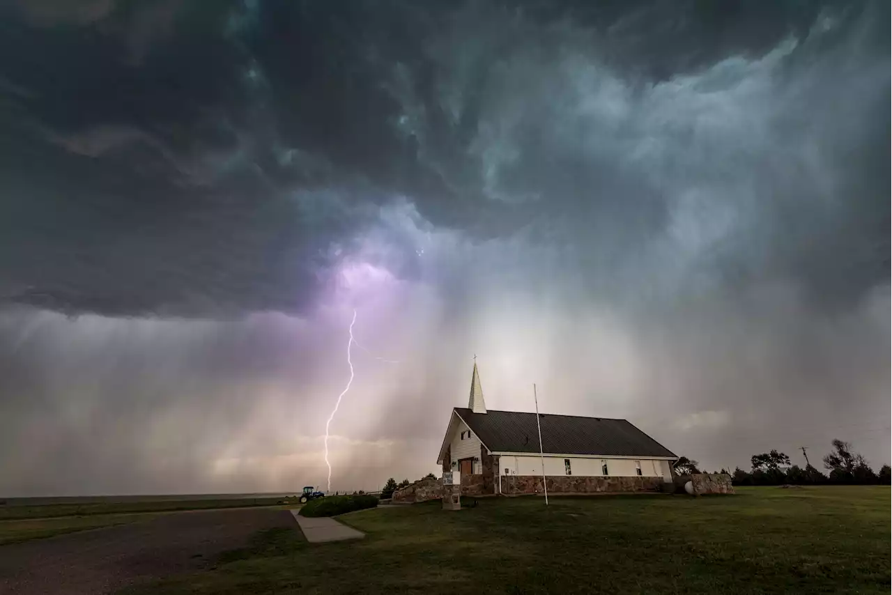 Lightning Strikes Church