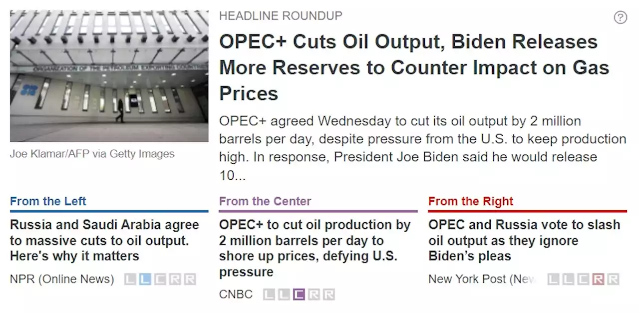 OPEC+ Cuts Oil Output, Biden Releases More Reserves to Counter Impact on Gas Prices