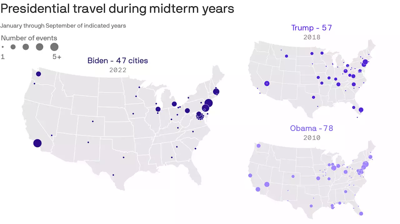 Air Force One log: Obama, Trump outflew Biden in midterms