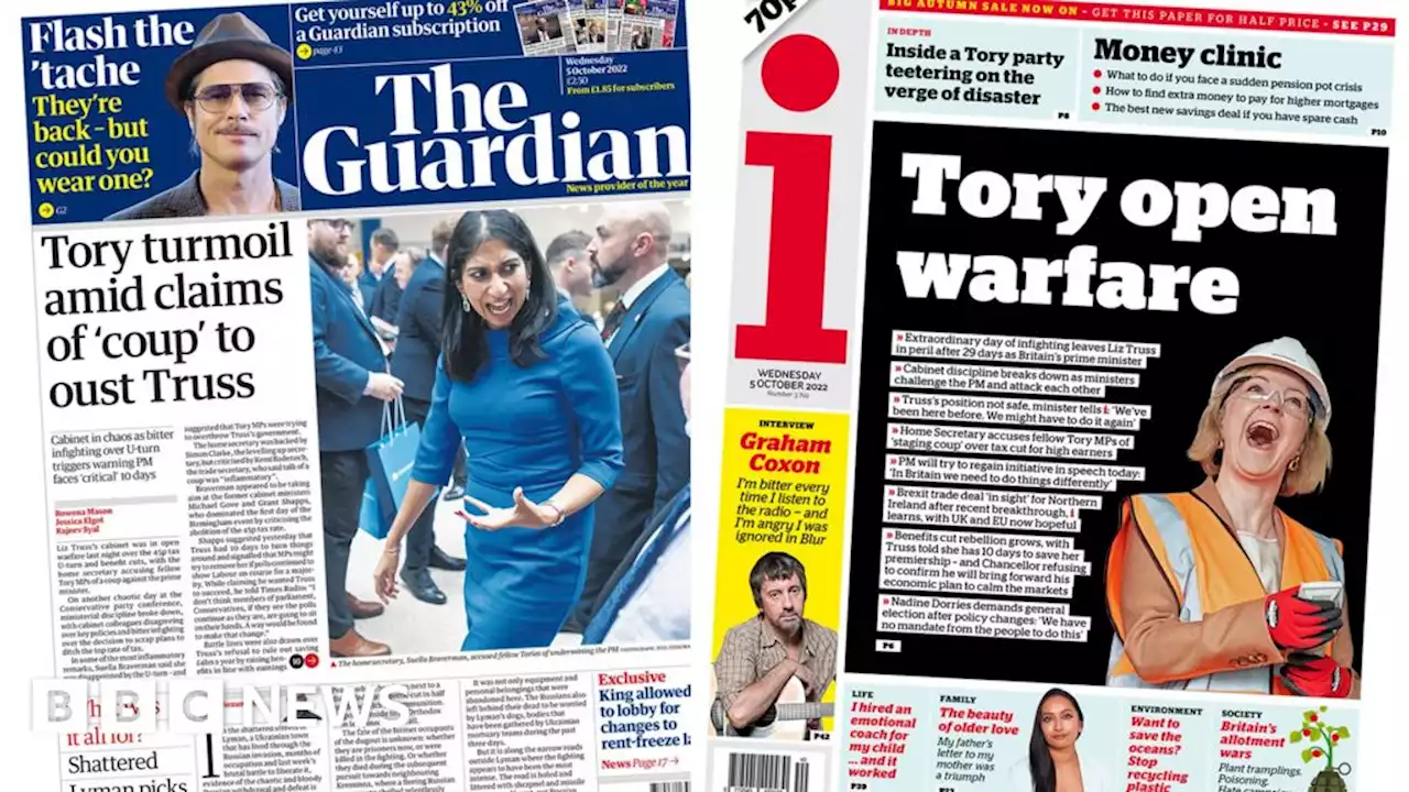 Newspaper headlines: Truss speech to 'rally MPs' amid claims of a 'coup'