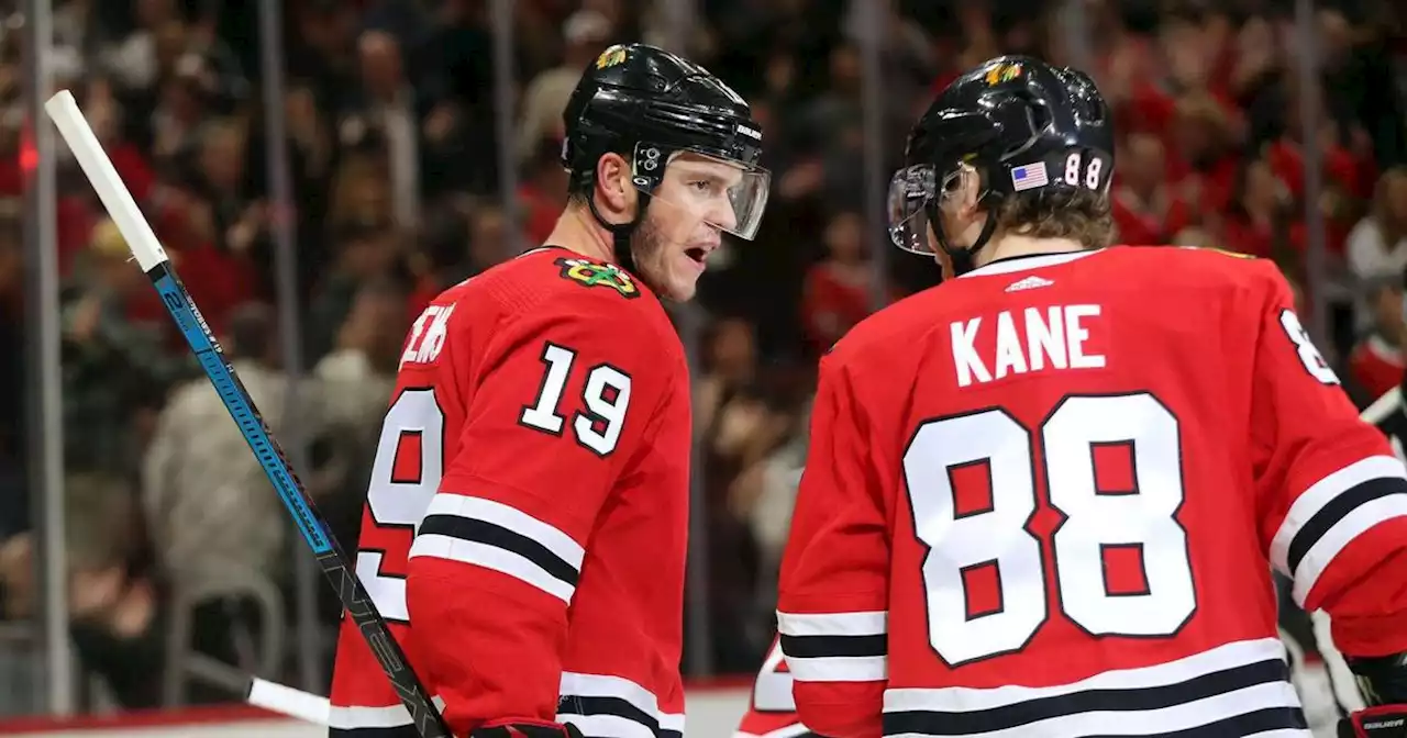 Jonathan Toews and Patrick Kane are reunited on the same Chicago Blackhawks line: ‘We’ll be like a grumpy old couple’