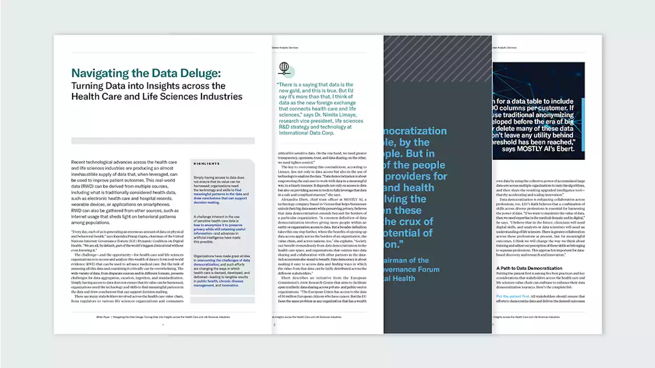 Navigating the Data Deluge: Turning Data into Insights across the Health Care and Life Sciences Industries - SPONSORED CONTENT FROM NTT Data