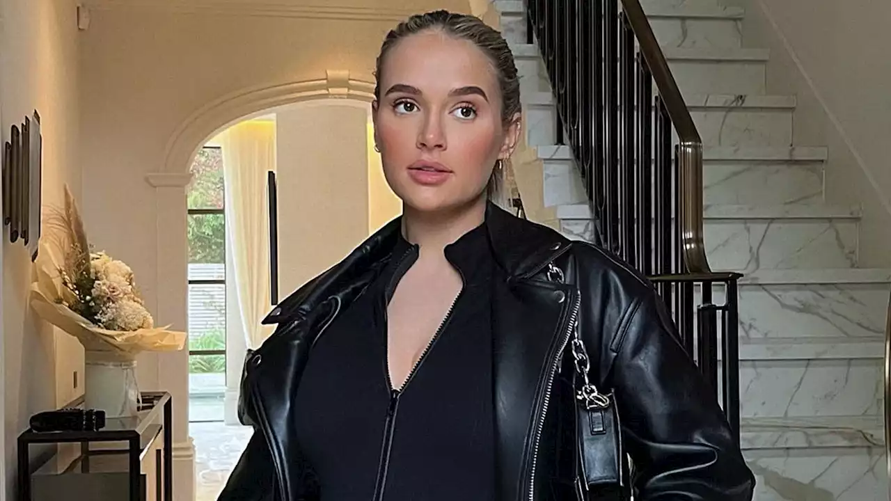 Pregnant Molly-Mae Hague shows off growing baby bump in a tight black catsuit