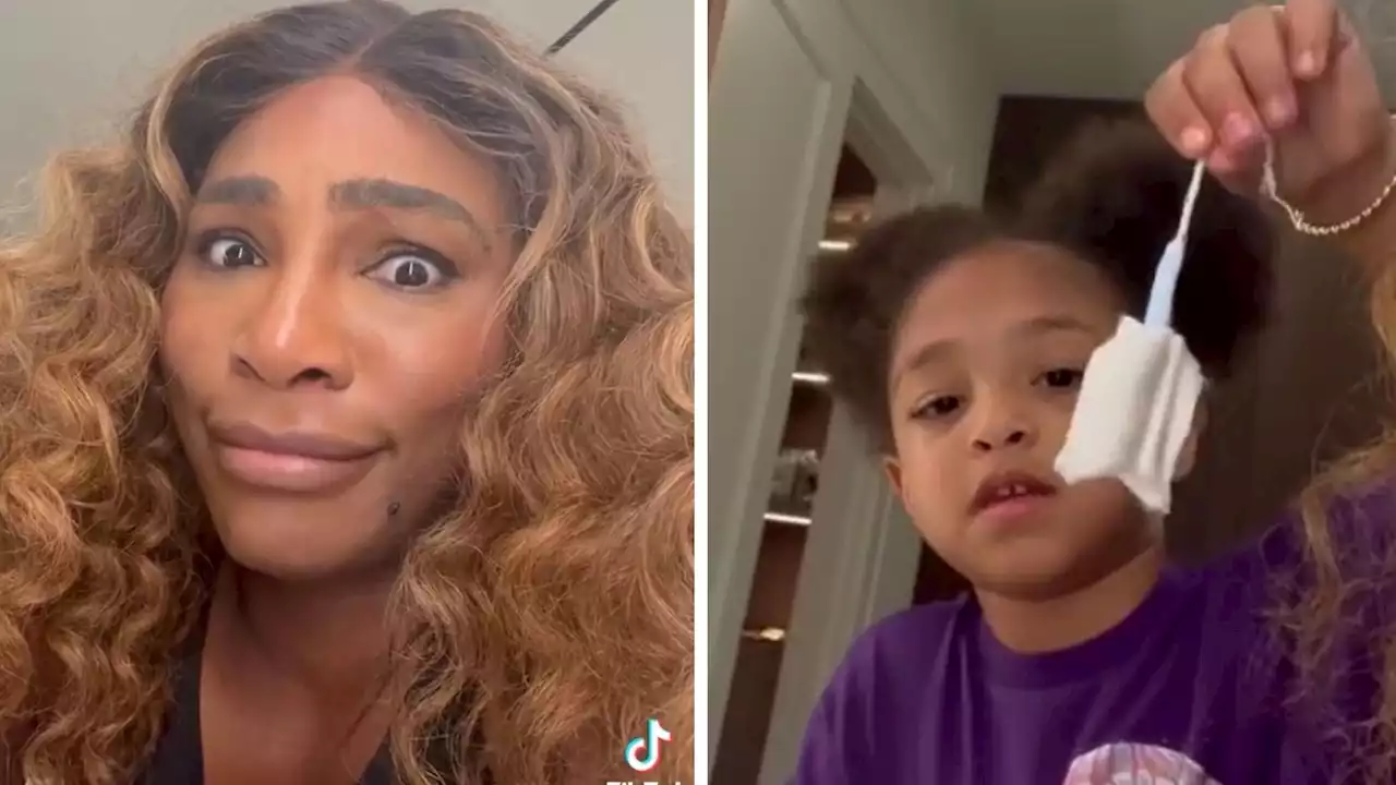 Serena Williams' Daughter Olympia Plays With Tampons Mistaking Them For Cat Toys