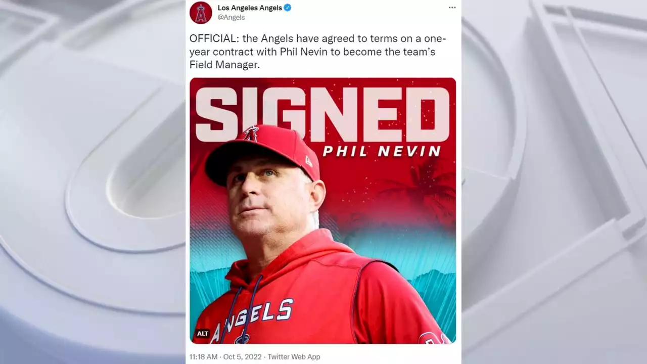 Angels keep Phil Nevin as manager for 2023 on 1-year deal