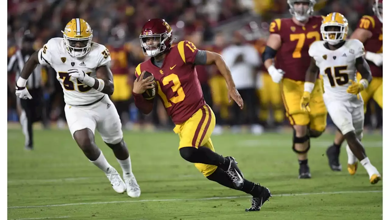 USC QB Caleb Williams’ feet are proving as valuable as his arm