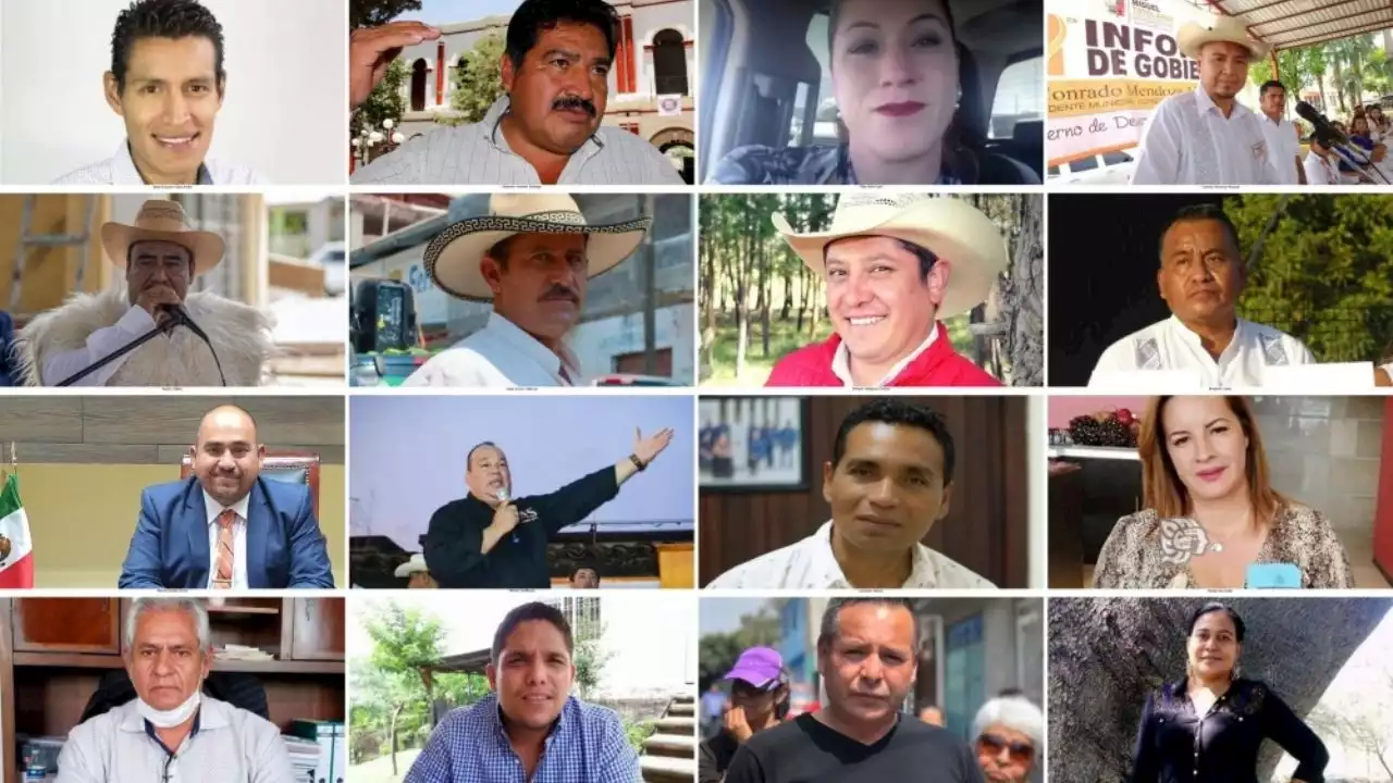 Estos son los rostros de los 17 alcaldes asesinados en gobierno de AMLO