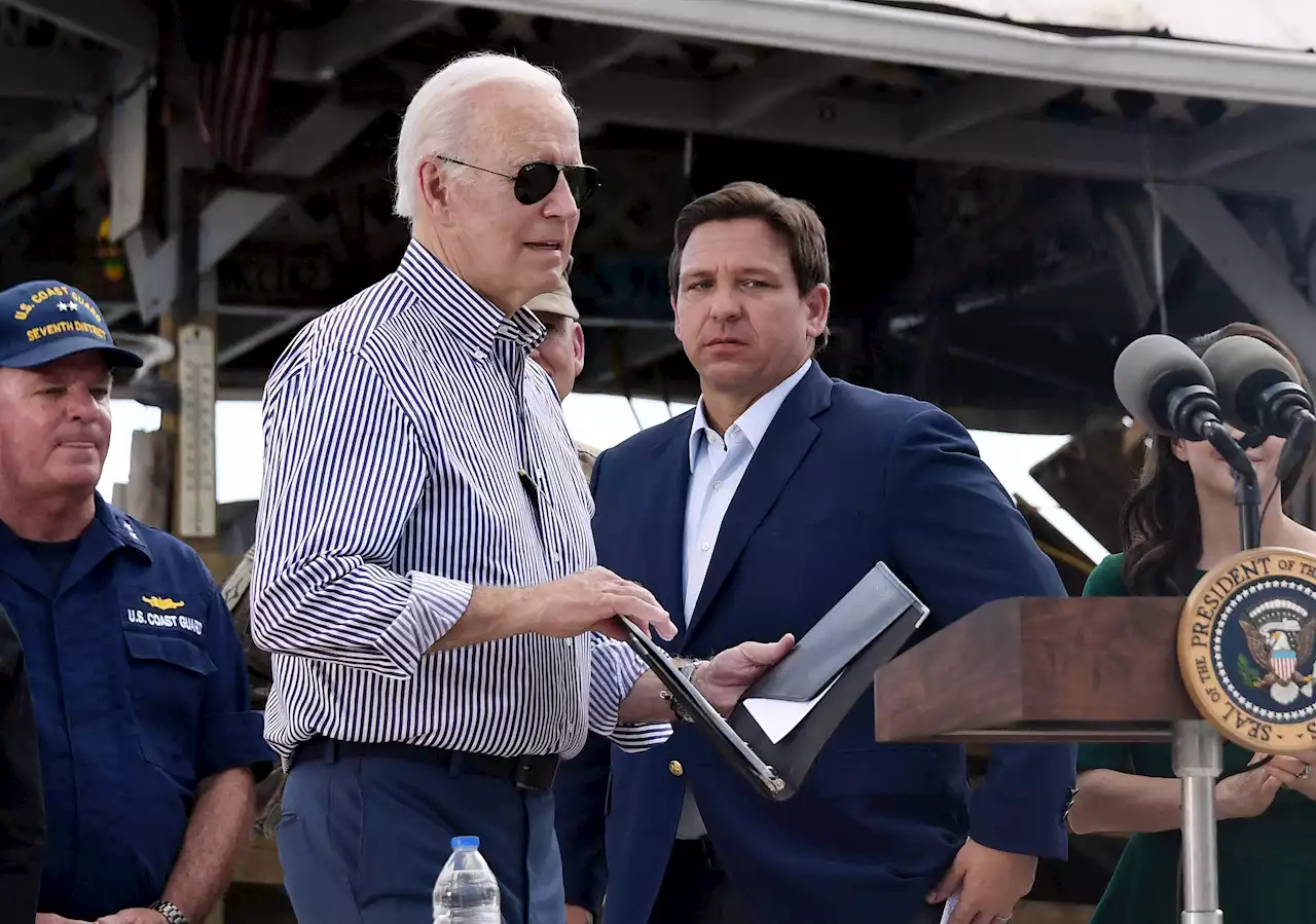 DeSantis' scowl as Biden mentions climate change has internet in stitches