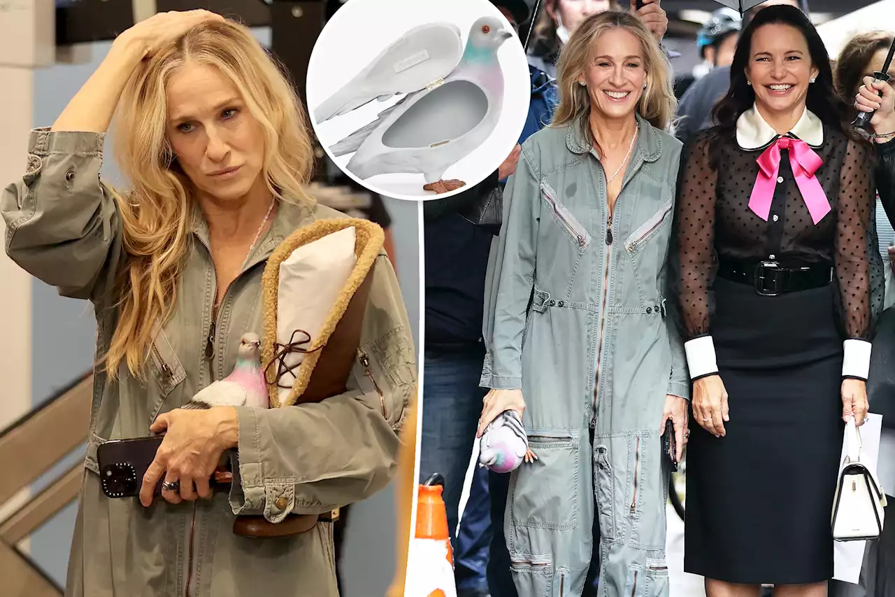 Sarah Jessica Parker cradles pigeon clutch on set of ‘And Just Like That’