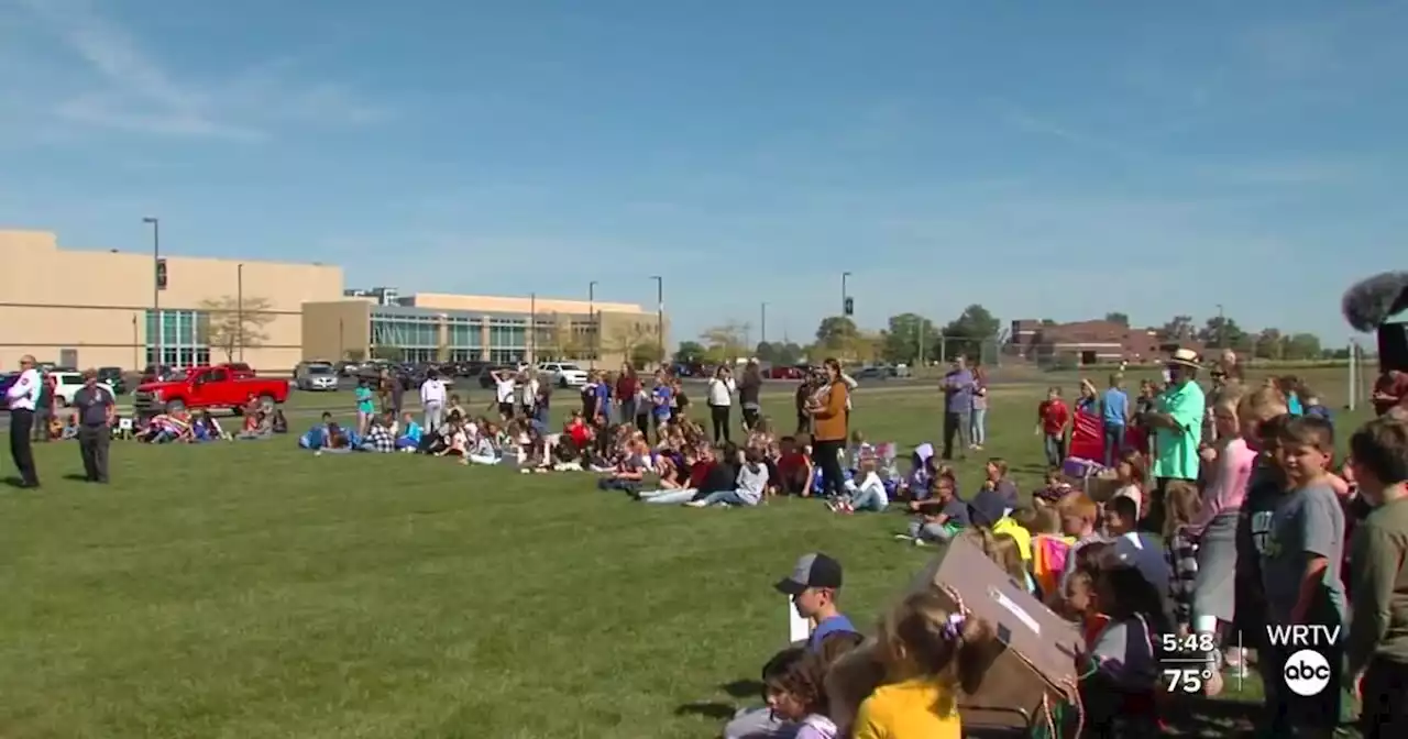 Fall-ing for science: Traders Point Christian Schools learn STEM through dropping pumpkins