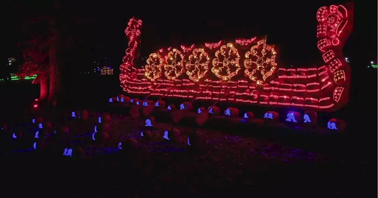 Pumpkin-carving craftsmanship on display at Jack O' Lantern World in Lake Zurich