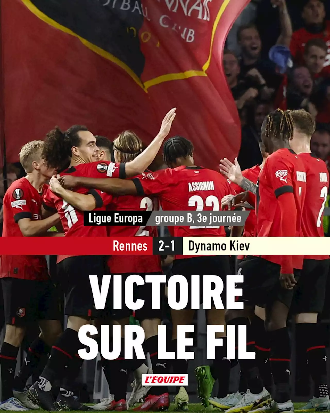 Rennes 2-1 Dynamo Kiev, Ligue Europa, résultat et résumé du match (06/10/2022)