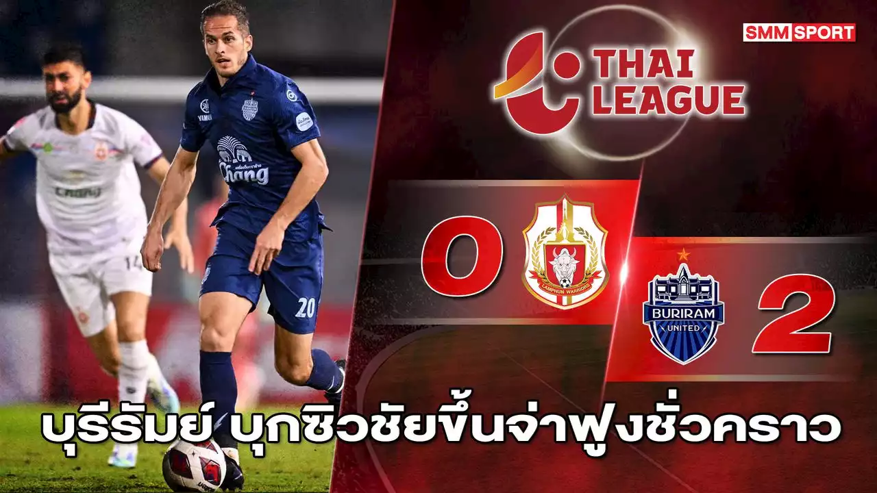 ลำพูน ต้านไม่อยู่พ่าย บุรีรัมย์ 0-2 ยังไม่ชนะใคร 8 นัดติดในไทยลีก