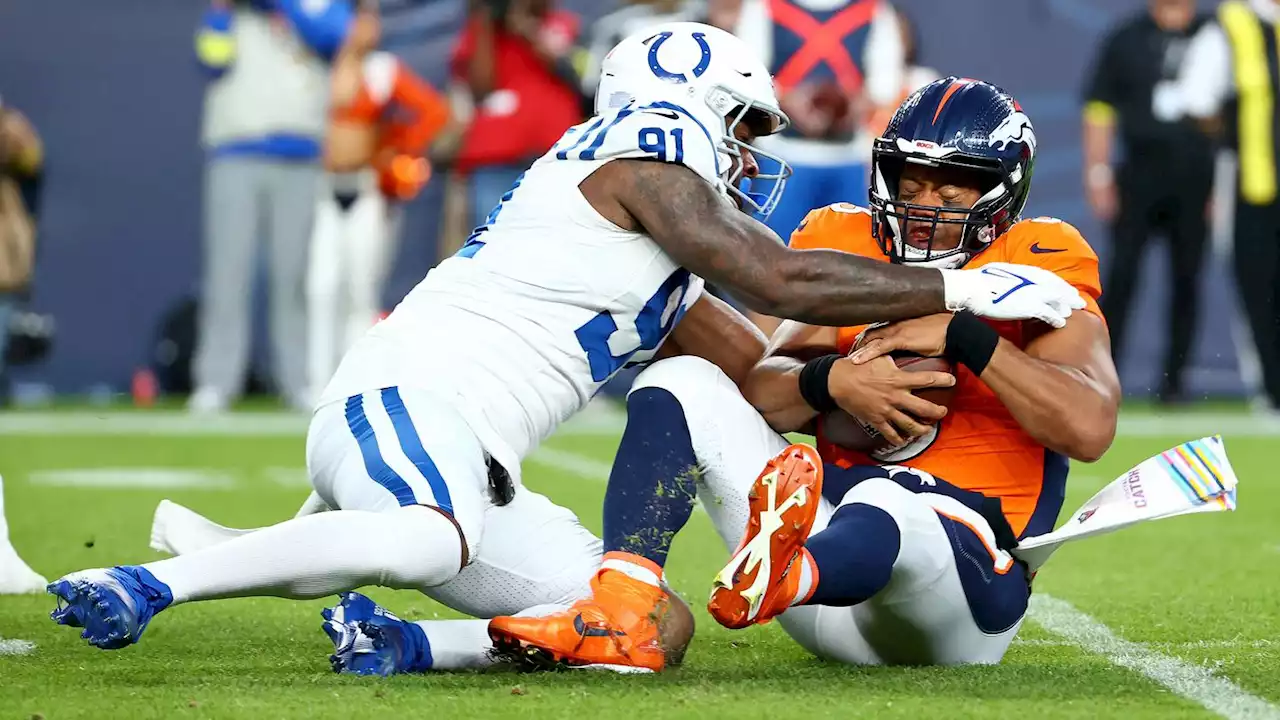 Russell Wilson struggles, can't pick up a fourth down in OT and Broncos fall to Colts