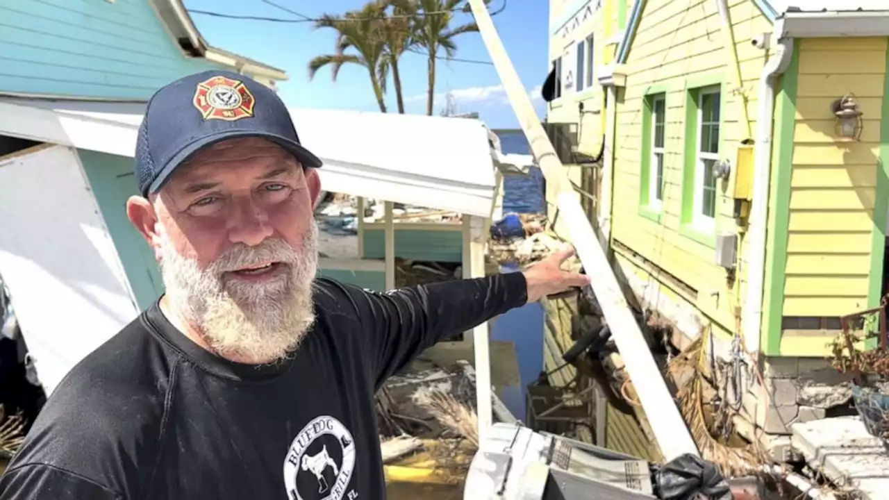 Homes are crumbling into the Gulf at the foot of temporary new Pine Island bridge