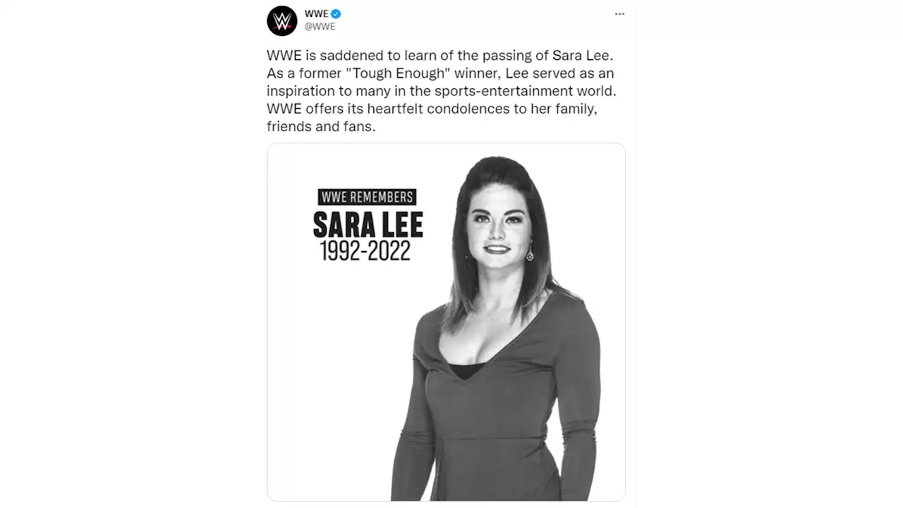 Sara Lee, former WWE wrestler and 'Tough Enough' winner, dead at 30