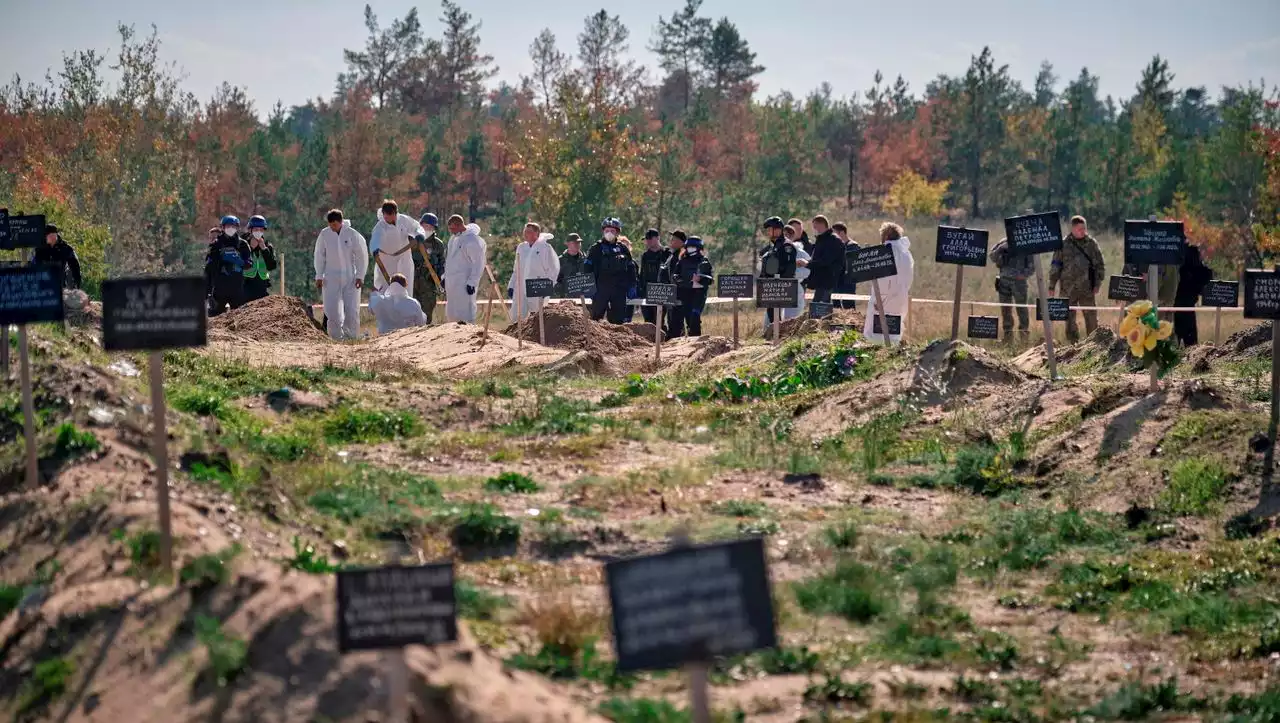 Krieg in der Ukraine: Behörden melden Fund eines Massengrabs in Lyman