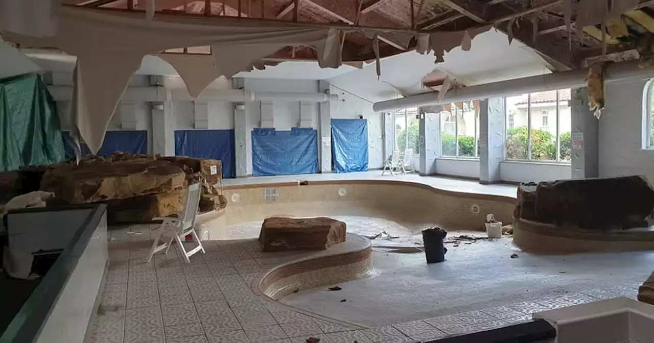 Eerie pictures show inside abandoned hotel with belongings and food left behind