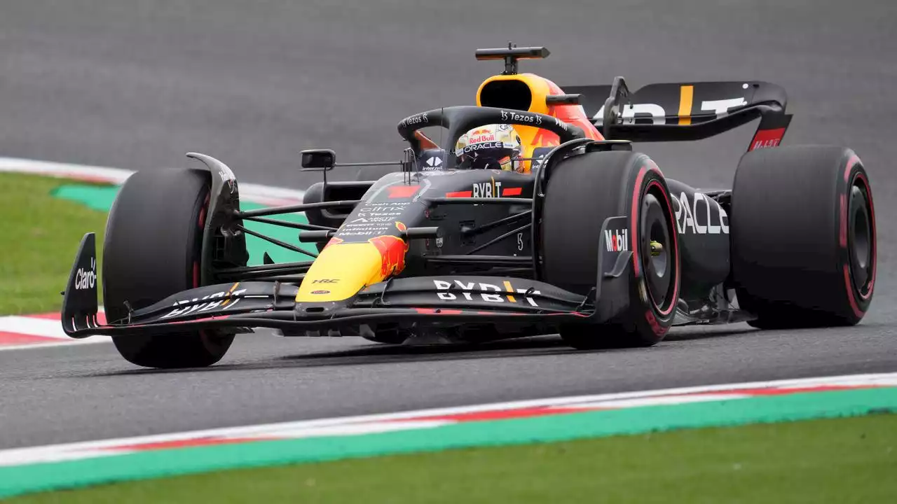 Verstappen klokt snelste tijd in eerste droge training Grand Prix Japan