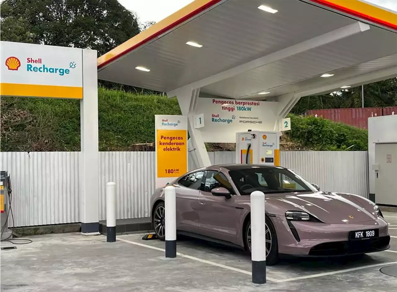 Shell Recharge Pagoh DC charger - RM4 per minute 180 kW CCS2 for EVs travelling northbound JB-KL - paultan.org